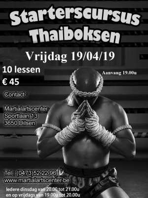 Starterscursus thaiboksen op 19 april