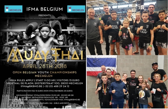 Belgisch kampioenschap jeugd Muaythai 28 april te Mechelen