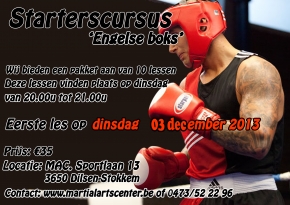 Nieuwe starterscursus Engelse Box op dinsdag 3 december 2013