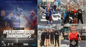Rik,Brajan,Valentina en Milan op het BK jeugd Muaythai