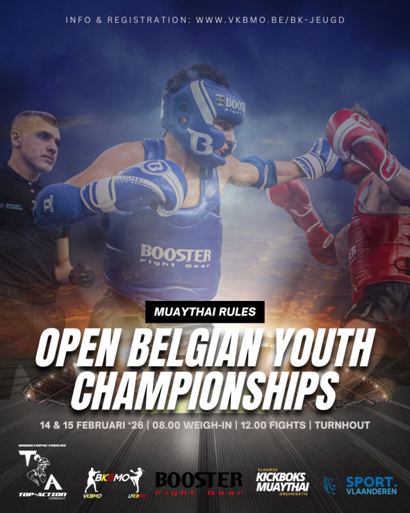 Rik,Brajan,Valentina en Milan op het BK jeugd Muaythai