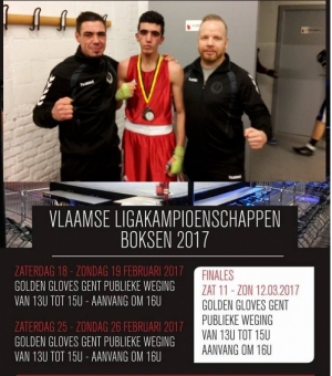 Oussama bokst halve finale in Gent 25.02
