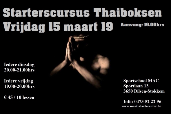 Beginnerscursus thaiboksen start op 15 maart