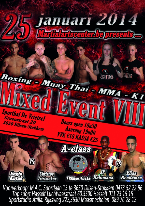 MIXED EVENT VIII in aantocht op 25 januari