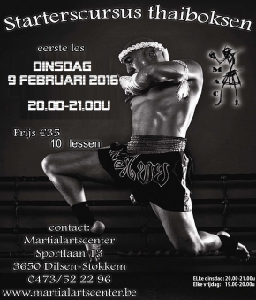 Startcursus thaiboksen begint op 9 februari 2016