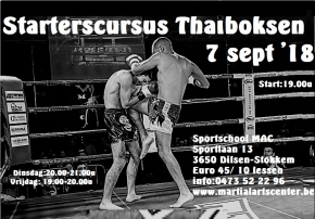 Starters Thaiboksen op 7 sept &#039;18