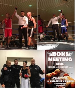 Kerem,Hasan en Jawad Engelse boks in Mol 13 november