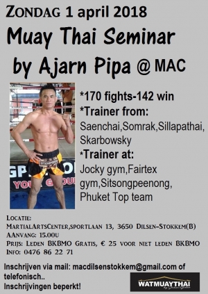 Seminar Ajarn Pipa @ MAC 1 april 2018