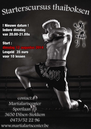 Nieuwe beginnerscursus thaiboksen vanaf 12 augustus