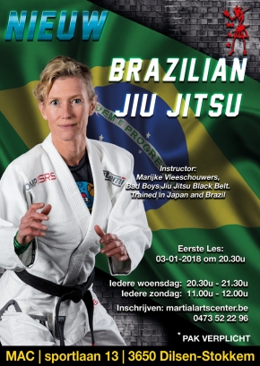 Nieuwe lessen Brazilian Jiu Jitsu in het MAC start 3 januari 2018
